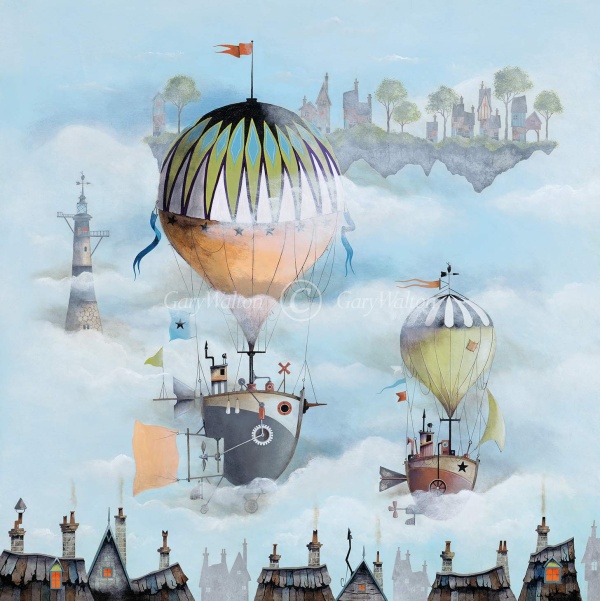 Around the World in 80 Days by Gary Walton, limited edition print