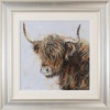 painting of a highland cow by artist Ruby Keller