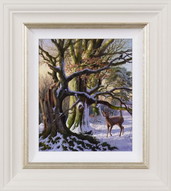 Roe Deer in Beech Wood by Daniel Van der Putten, original painting