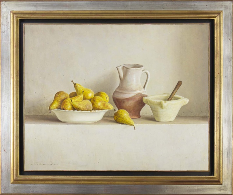 Porcelain, Pears and Stoneware by Juan Antonio Domínguez