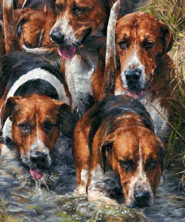 The Waders by Anthony Dobson, limited edition print, detail