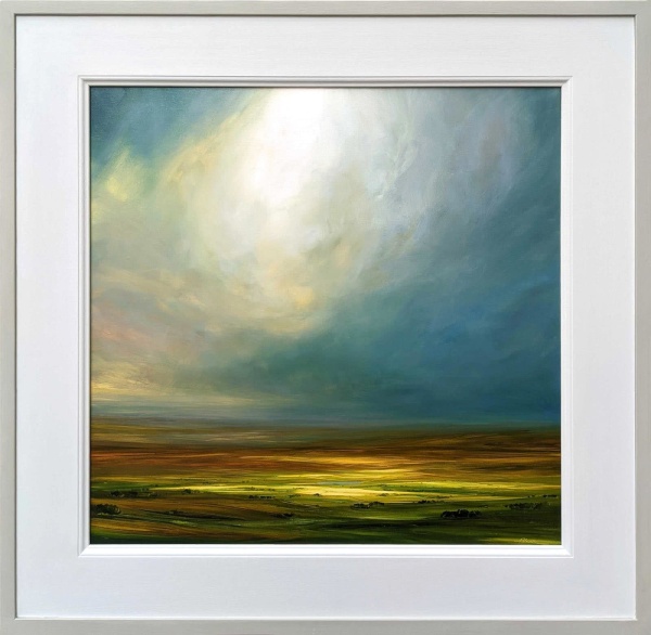 oil painting by harry brioche with dramatic skies