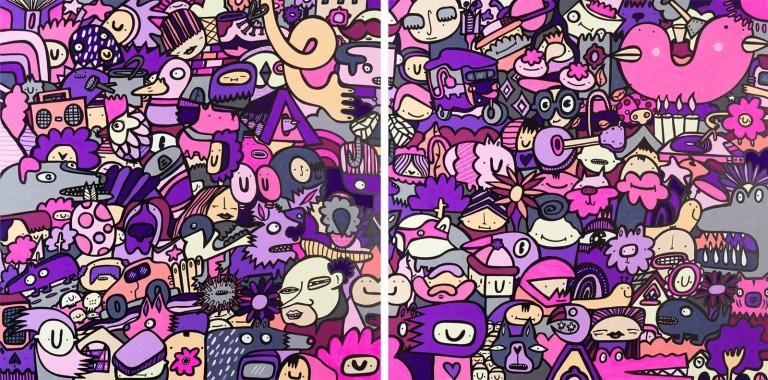 Duck in the Middle Diptych