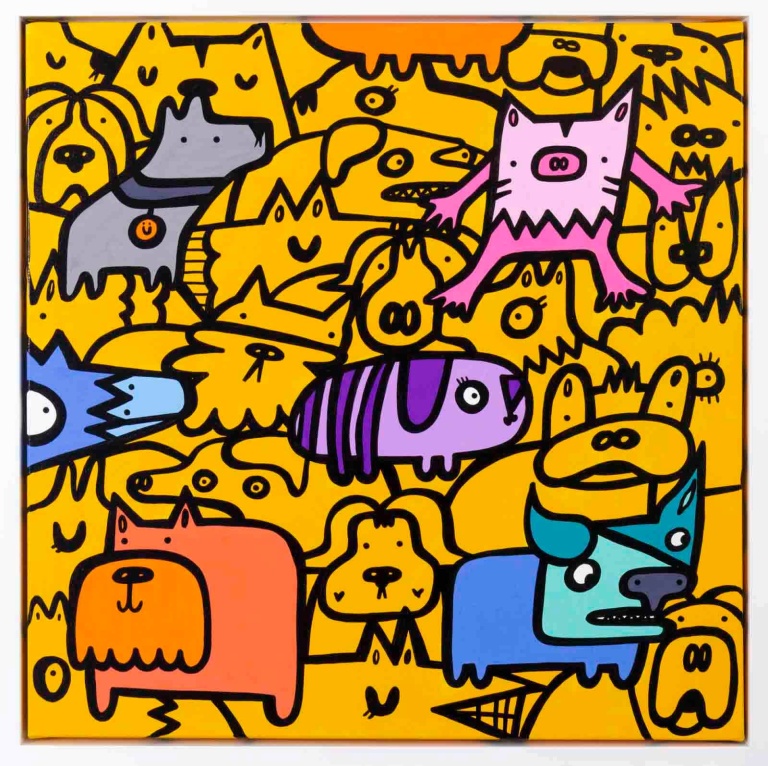 Canine Crowd Surfers