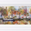 painting of reflections in Amsterdam canal