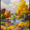 colourful autumnal painting by Carla Bosch