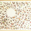 large painting of swimmers against light background by ruben abstract