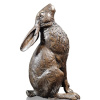 bronze sculpture of a moon gazing hare by Michael Simpson