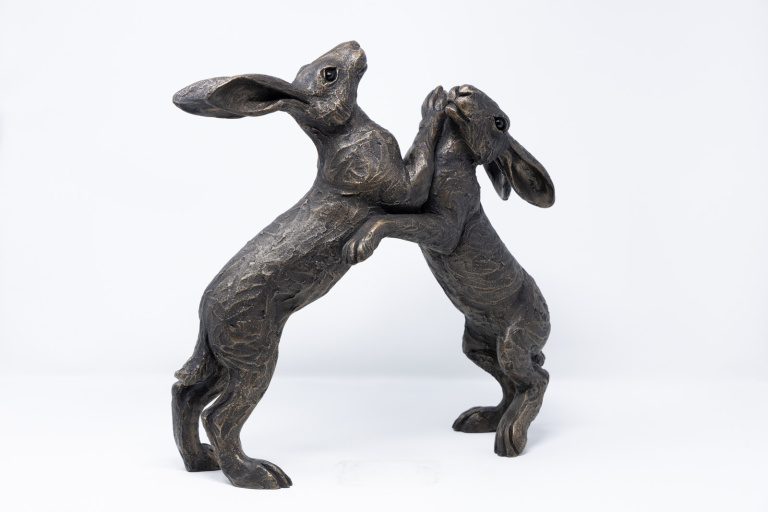 Small Hares Boxing