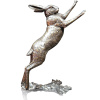 bronze sculpture of a hare boxing by Michael simpson