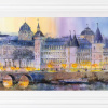 painting of Paris by night by artist Veronika Benoni