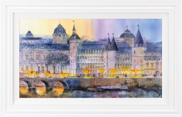 painting of Paris by night by artist Veronika Benoni