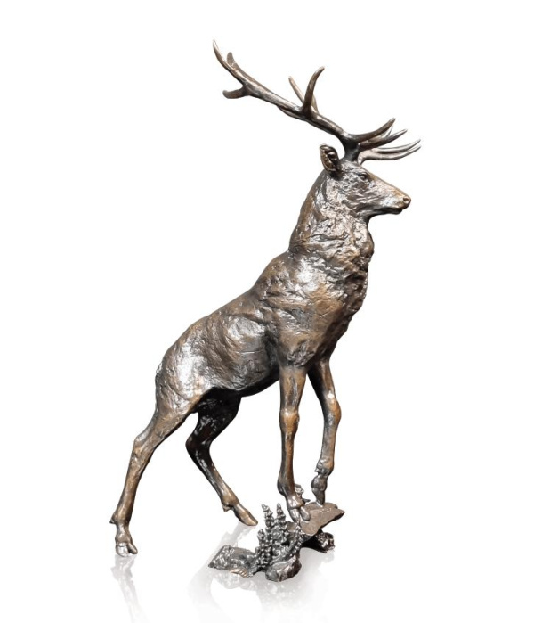 limited bronze sculpture of a stag by Michael simpson