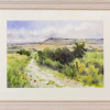 watercolour painting of the south Downs way path by oliver pyle