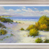 Original framed painting by gerhard nesvadba of sand dunes and blue skies