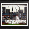 oil painting by sean durkin of an industrial town inspired by the work of L.S.Lowry