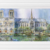 original painting of Notre-Dame cathedral in Paris by artist Veronika Benoni