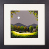 original painting by John Russell with a striking moonlit green field and cottage
