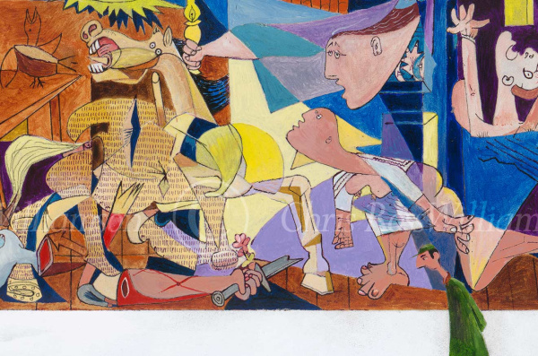 Guernica Revisited by Chris Ross Williamson, limited edition print, detail