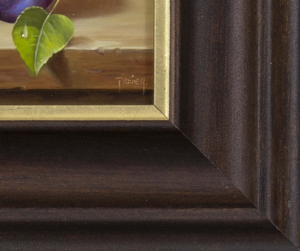 Plums by Zoltan Preiner, original painting, detail