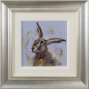 contemporary painting of a hare by artist ruby keller
