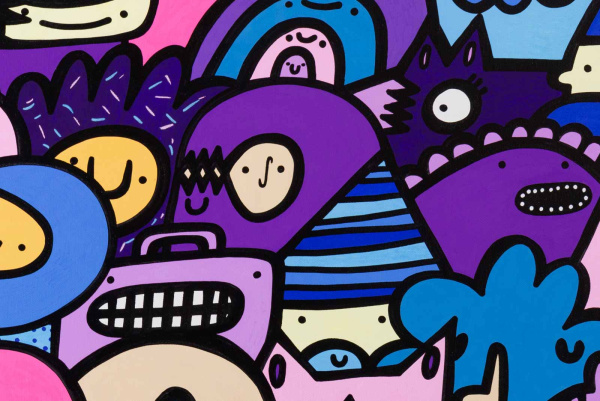 Pastel Pals by Kev Munday, original painting