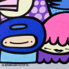 Pastel Pals by Kev Munday, original painting, detail