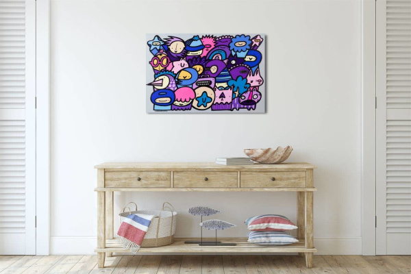 Pastel Pals by Kev Munday, original painting