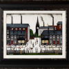 street scene oil painting by Sean Durkin inspired by LS Lowry