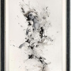 abstract portrait limited edition with palladium leaf highlights and a greyscale tone by artist Aiden Kringen