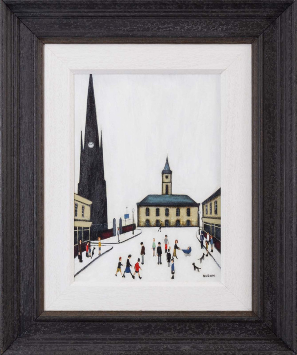 The Old Town Hall and St Hildas Church by Sean Durkin, limited edition print