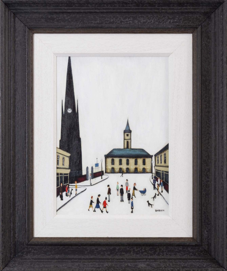 The Old Town Hall and St Hildas Church by Sean Durkin