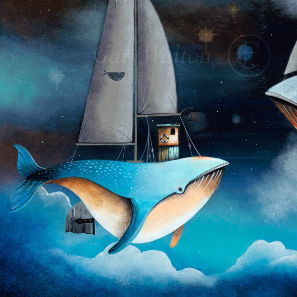 The Whale’s Tale by Gary Walton, limited edition print, detail