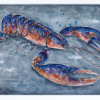 Large Blue Lobster (Original) by Giles Ward, original painting