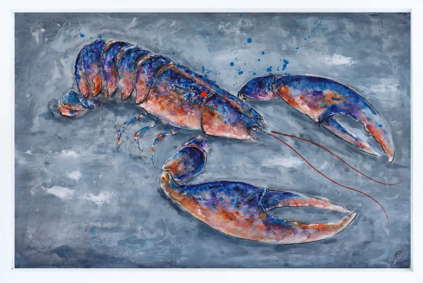 Large Blue Lobster (Original) by Giles Ward, original painting