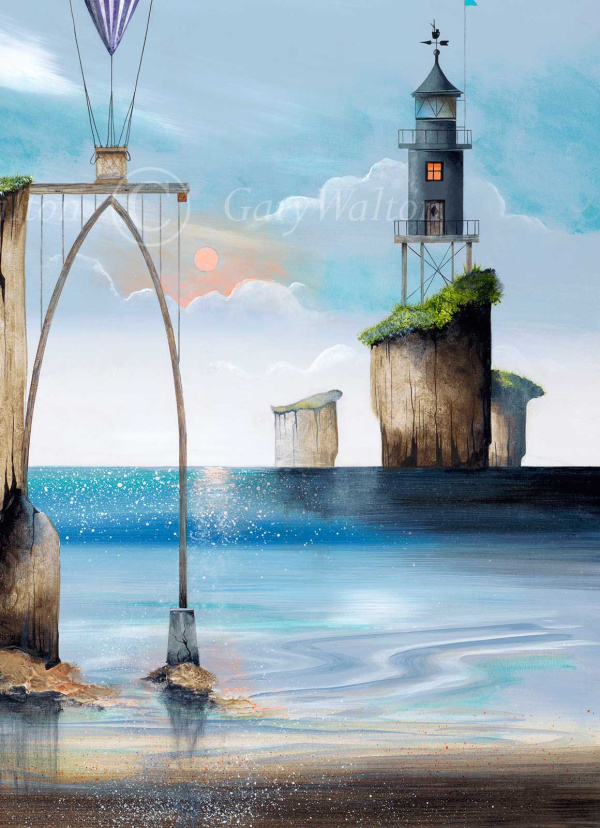 Balloon Cottages II by Gary Walton, limited edition print, detail
