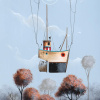 Treetops by Gary Walton, limited edition print, detail