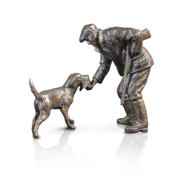 Safe Retrieve, Hunter With Dog Retrieving Scene (1219)