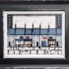 original painting by sean durkin in the style of ls lowry with industrial street scene