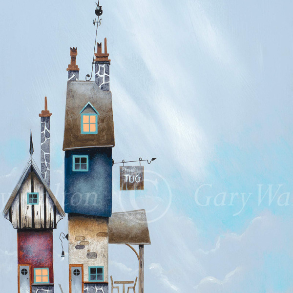 Tugs I by Gary Walton, limited edition print, detail