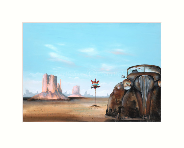 Car Wash by Gary Walton mounted