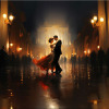 Courtyard Serenade by Leander, limited edition print