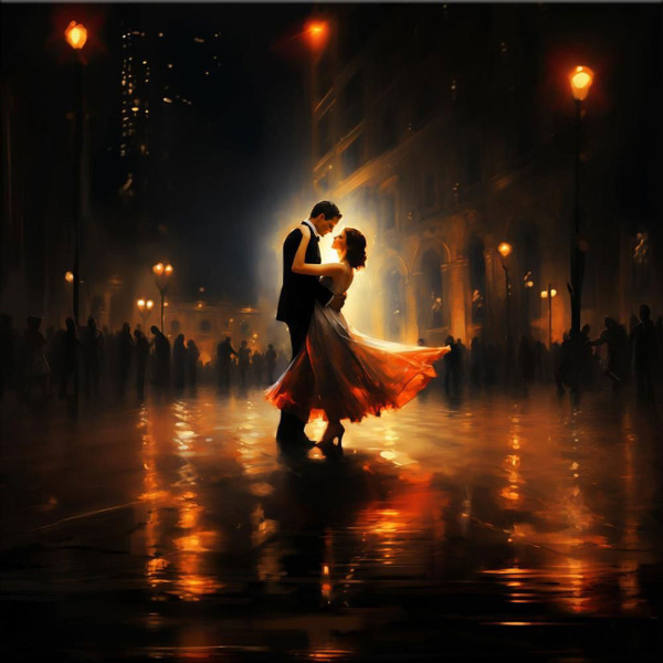 The Embrace Of Night by Leander, limited edition print