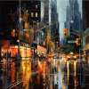 Downtown Drizzle by Leander, limited edition print