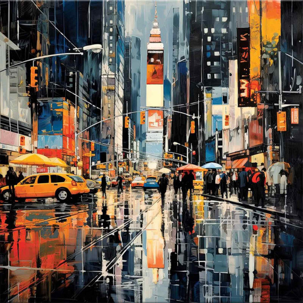 Urban Rainfall by Leander, limited edition print