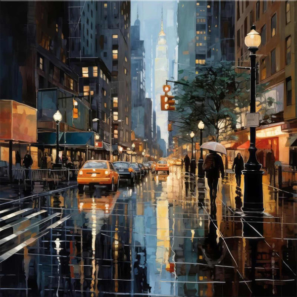 Downtown Urban Glow by Leander, limited edition print