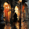 City Metallic Glow by Leander, limited edition print, detail