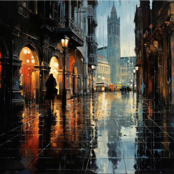 City Metallic Glow by Leander, limited edition print