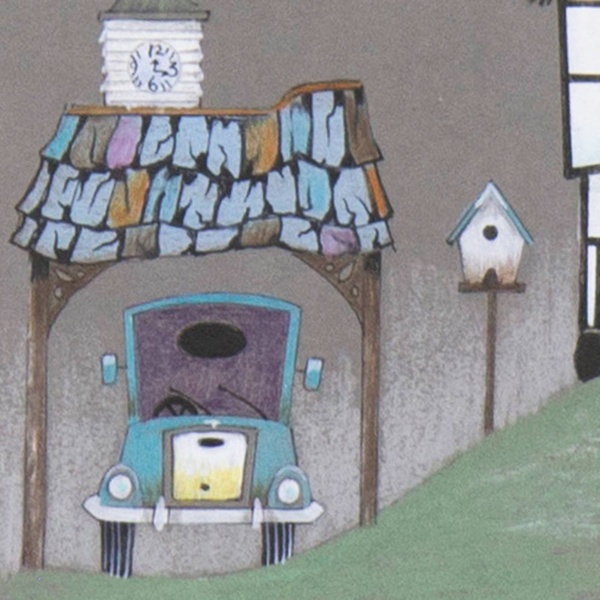 The Old Banger (Original) by Gary Walton, original painting, detail