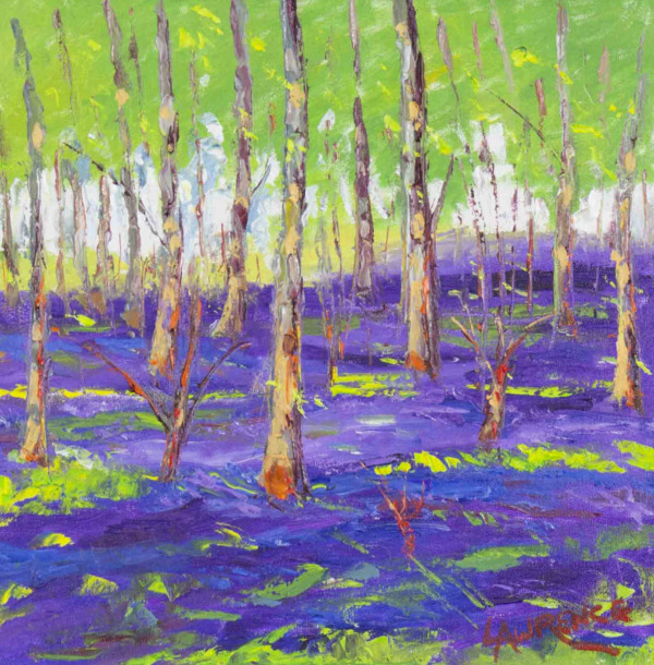 Bluebells In The Hazel Wood by John Lawrence, original painting